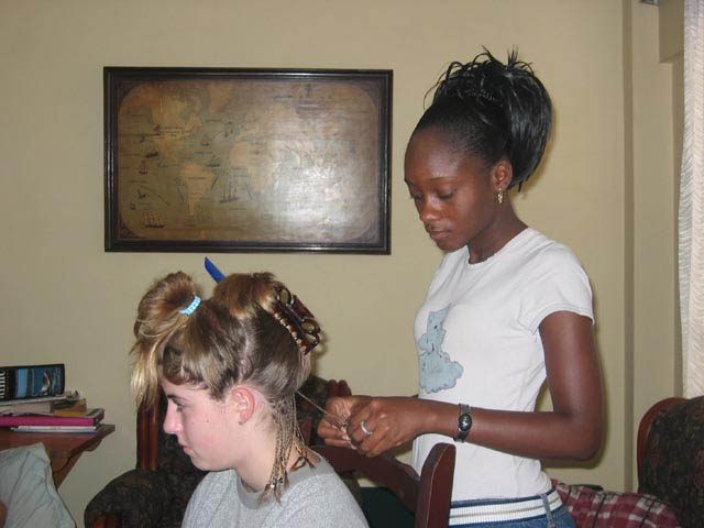 Madeline gets braids